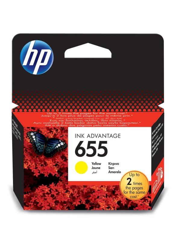 HP 655 Yellow Original Ink Advantage Cartridge | HP 655 Yellow - HP 655 ...